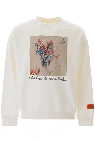 Shop Heron Preston X Robert Nava Graphic Printed Sweatshirt In White
