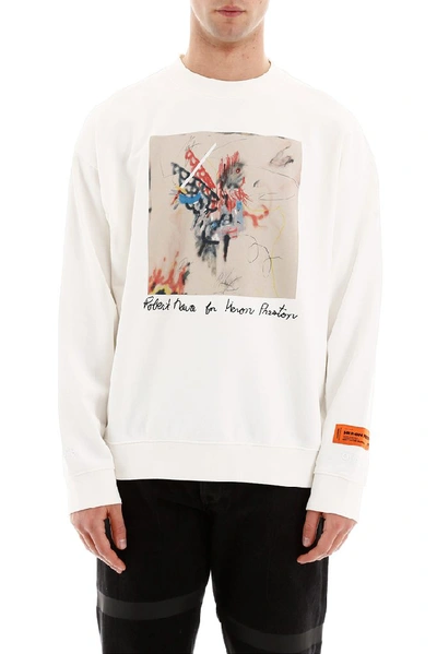 Shop Heron Preston X Robert Nava Graphic Printed Sweatshirt In White