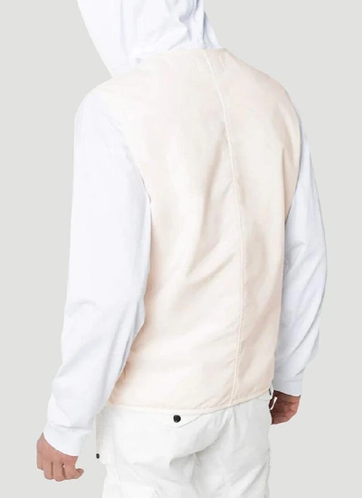 Shop Stone Island Sleeveless Zip Up Vest In White