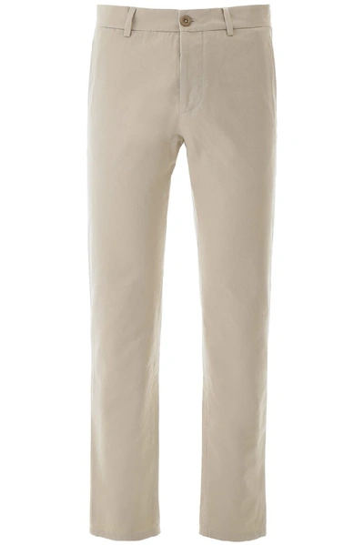 Shop Maison Margiela Straight Leg Chinos In Beige