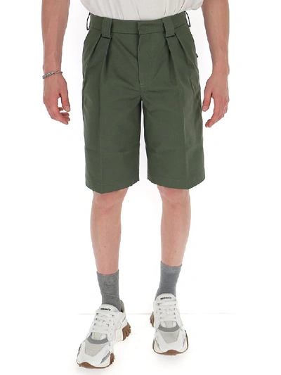 Shop Jacquemus Pleated Shorts In Green