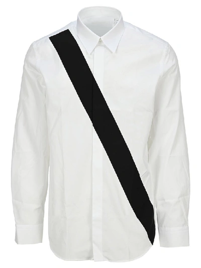 Shop Helmut Lang Slash Band Shirt In White