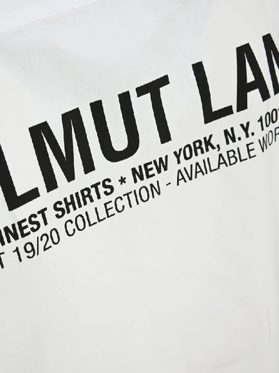 Shop Helmut Lang Slash Band Shirt In White