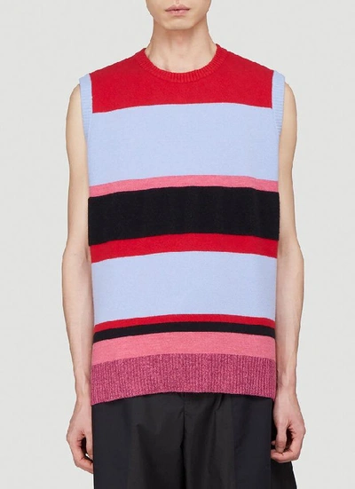 Shop Jw Anderson Striped Sleeveless Sweater In Multi