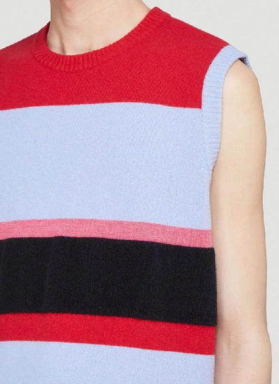 Shop Jw Anderson Striped Sleeveless Sweater In Multi