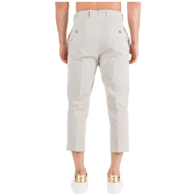 Shop Rick Owens Cropped Trousers In Beige