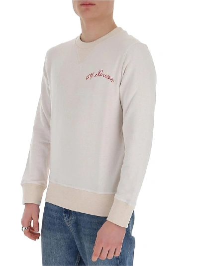 Shop Alexander Mcqueen Logo Embroidered Sweatshirt In White