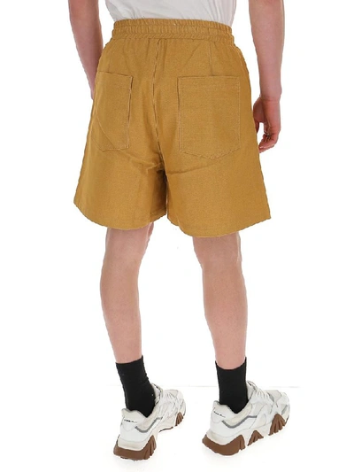 Shop Sunnei Drawstring Shorts In Yellow