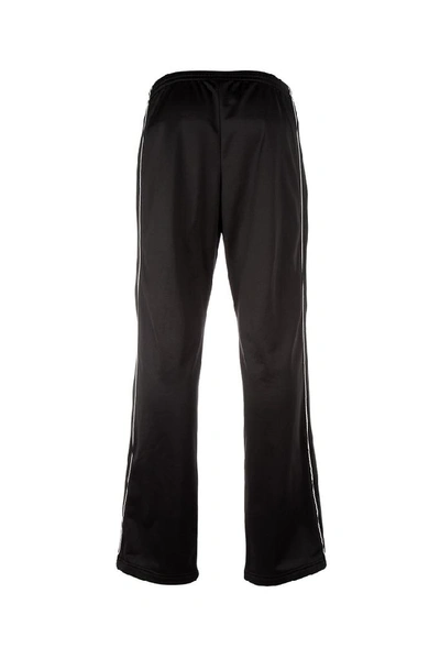 Shop Balenciaga Side Logo Striped Track Pants In Black