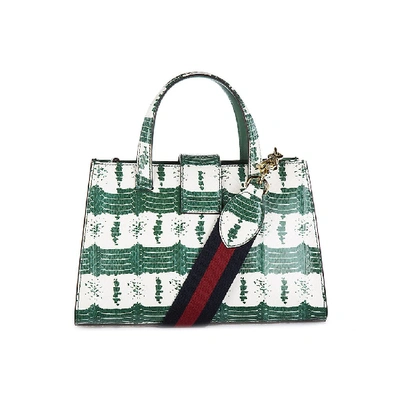 Shop Gucci Nymphaea Handbag In Green