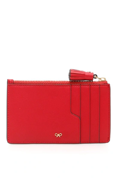 Shop Anya Hindmarch Zipped Eyes Eye Logo Zipped Cardholder In Red