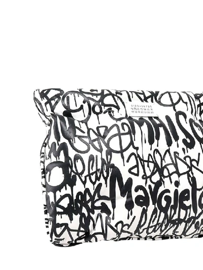 Shop Maison Margiela Graffiti Print Clutch Bag In Multi