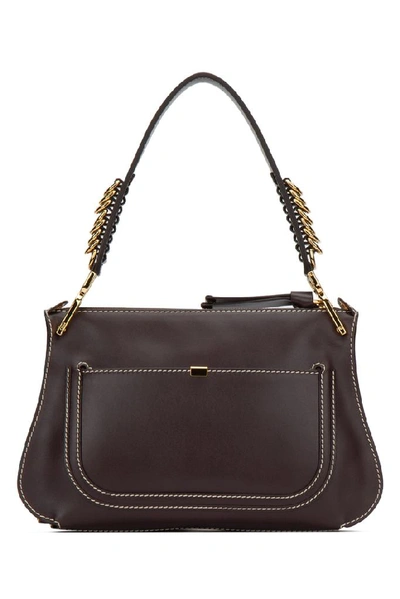 Shop Chloé Marcie Shoulder Bag In Brown