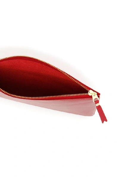 Shop Comme Des Garçons Wallet Zipped Pouch In Red