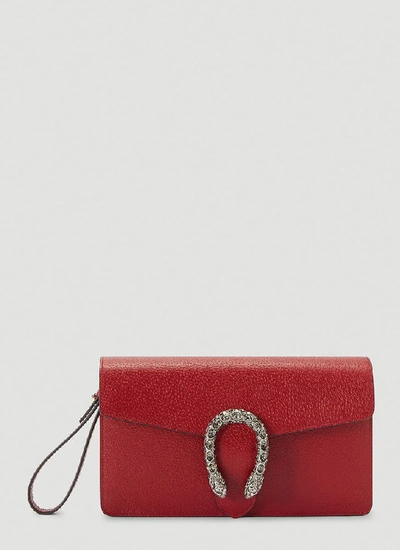 Shop Gucci Dionysus Clutch Bag In Red