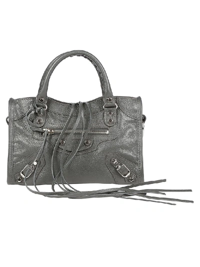 Shop Balenciaga Classic City Aj Mini Tote Bag In Grey