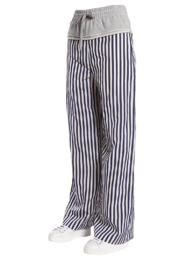 Shop Alexander Wang T T By Alexander Wang Striped Pants In Multi