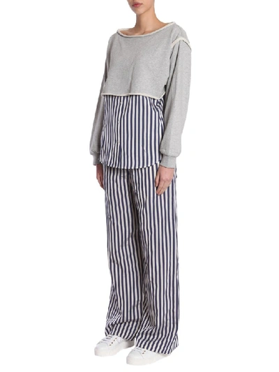 Shop Alexander Wang T T By Alexander Wang Striped Pants In Multi