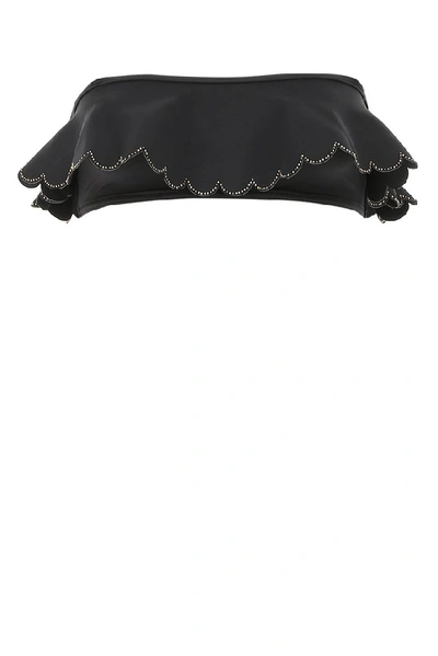 Shop Zimmermann Edie Frill Bikini Bandeau In Black