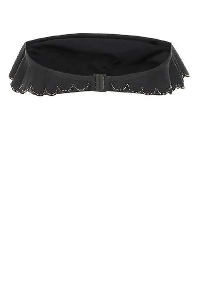 Shop Zimmermann Edie Frill Bikini Bandeau In Black