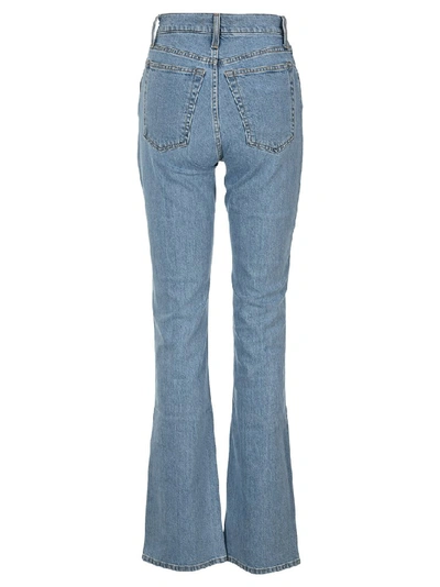 Shop Helmut Lang Hi Boot Cut Jeans In Blue