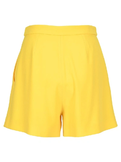 Shop Kenzo Pleated Shorts In Yellow