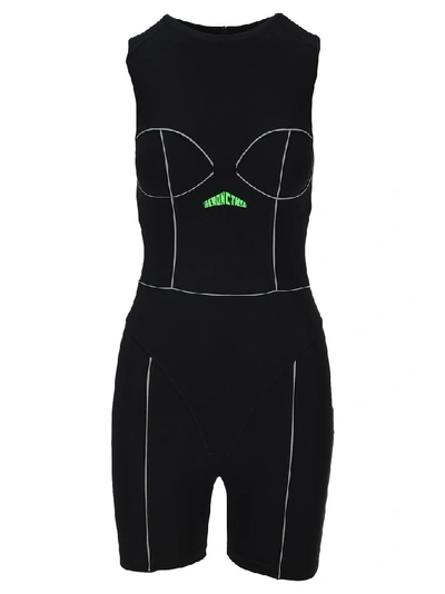 Shop Heron Preston G Logo Printed Active Bodysuit In Black