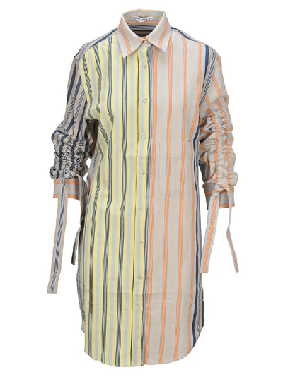 Shop Jw Anderson Striped Shirt Dress In Multi