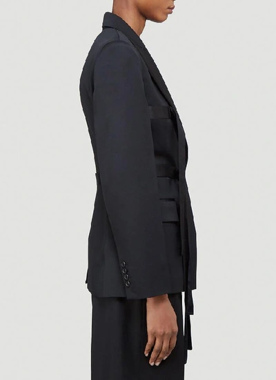 Shop Jw Anderson Strap Detail Tailored Blazer In Black