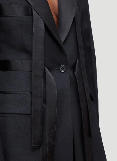Shop Jw Anderson Strap Detail Tailored Blazer In Black