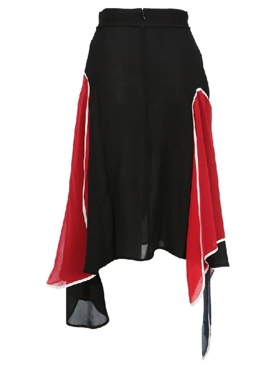 Shop Jw Anderson Asymmetric Panelled Midi Skirt In Multi