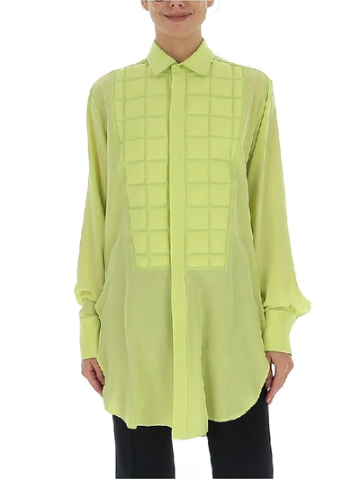 Shop Bottega Veneta Quilted Detail Shirt In Green