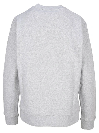Shop Msgm Reflective Logo Sweatshirt In Grey