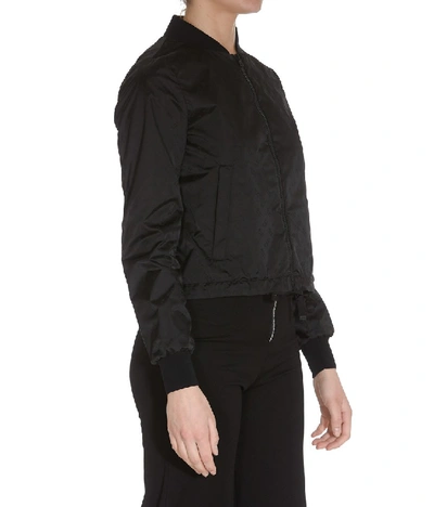 Shop Herno Drawstring Bomber Jacket In Black