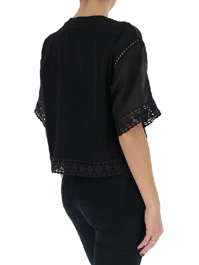 Shop See By Chloé Embroidered T In Black