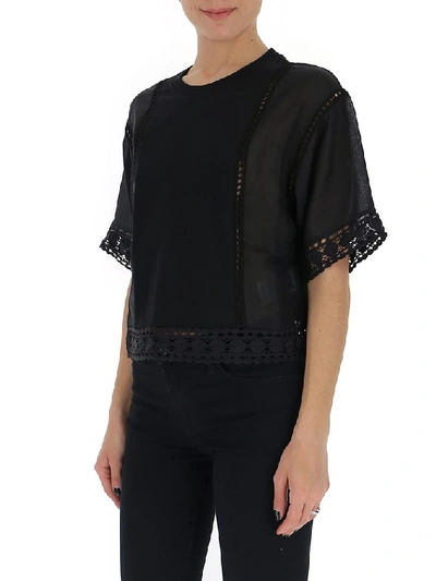 Shop See By Chloé Embroidered T In Black