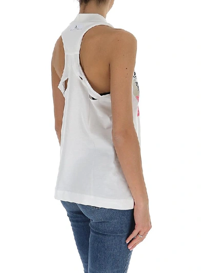 Shop Adidas By Stella Mccartney Printed Top In White