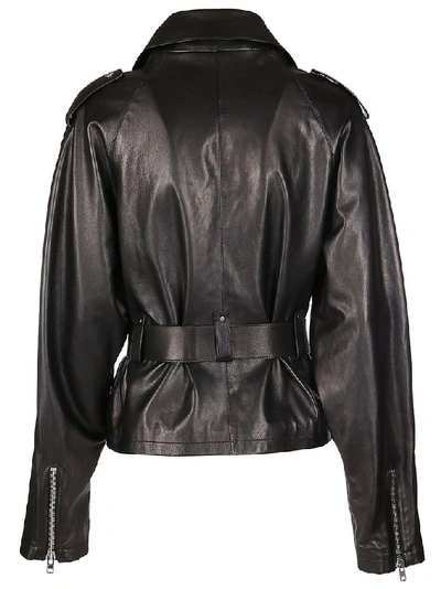 Shop Maison Margiela Belted Jacket In Black