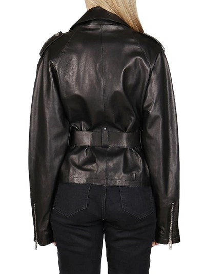 Shop Maison Margiela Belted Jacket In Black