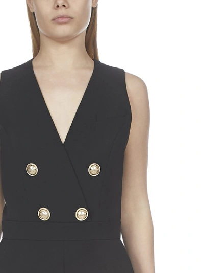 Shop Balmain Tailored Jumpsuit In Black