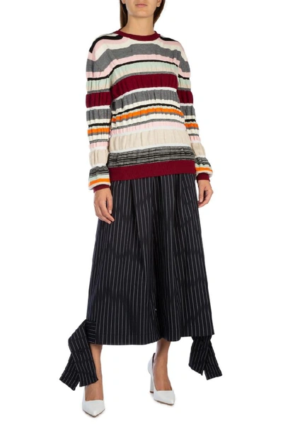 Shop Jw Anderson Pinstriped Pants In Multi
