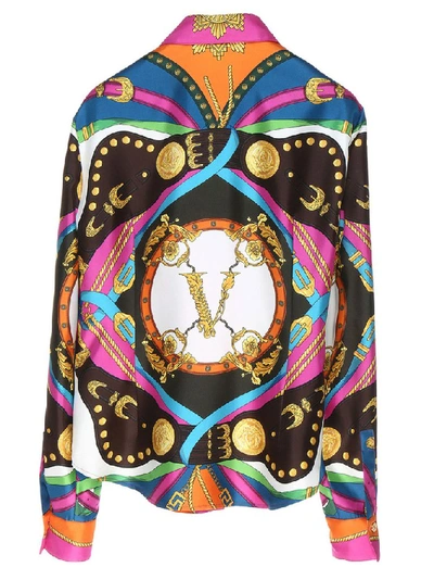 Shop Versace Slim Fit Printed Shirt In Multi