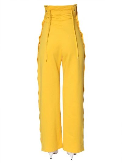 Shop Diesel Red Tag High Waist Buttoned Details Pants In Yellow