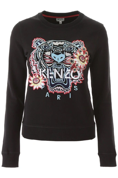 Shop Kenzo Passion Flower Tiger Sweatshirt In Black