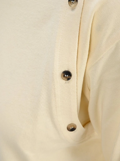 Shop Jw Anderson Button Detail Long In Beige