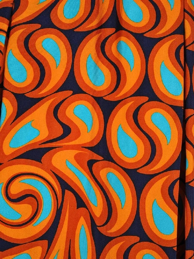Shop Marni Motif Printed Pleated Skirt In Orange
