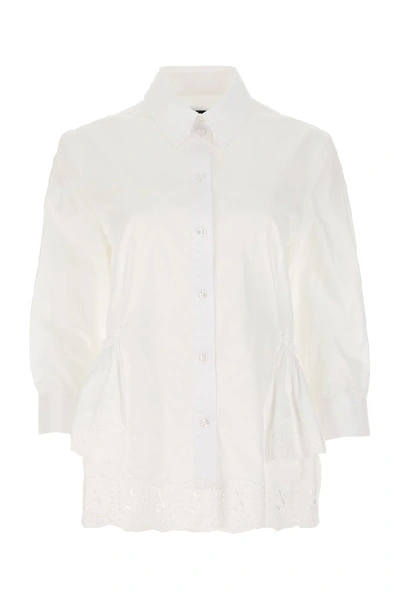 Shop Simone Rocha Lace Shirt In White