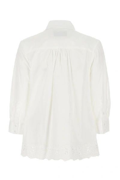 Shop Simone Rocha Lace Shirt In White