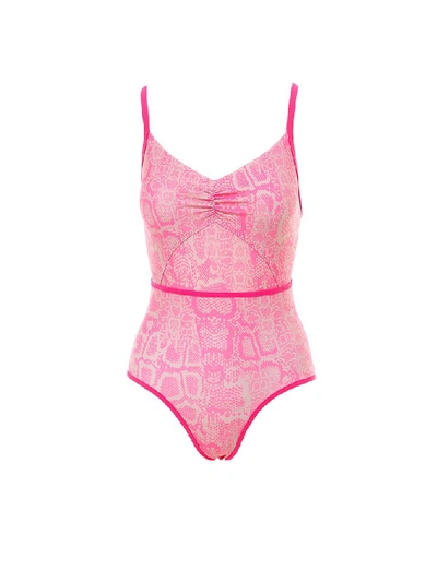 Shop Adidas By Stella Mccartney Printed Swimsuit In Pink