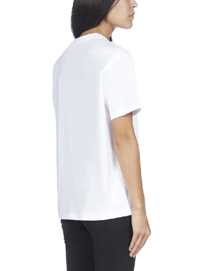 Shop Burberry Logo Embroidered T In White